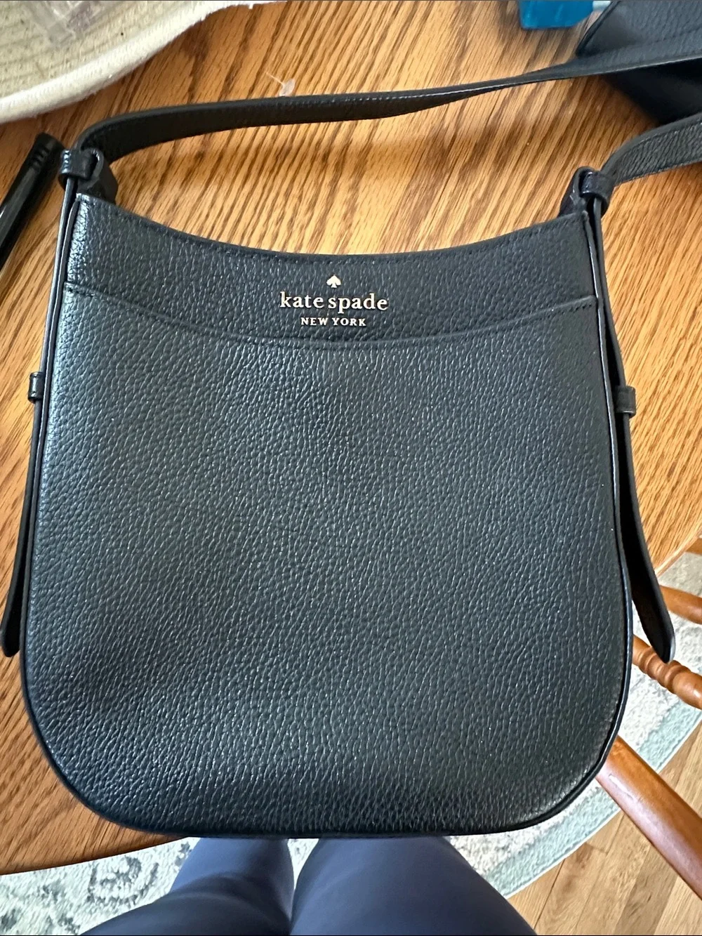 kate spade Black Pebbled Leather Crossbody Bag